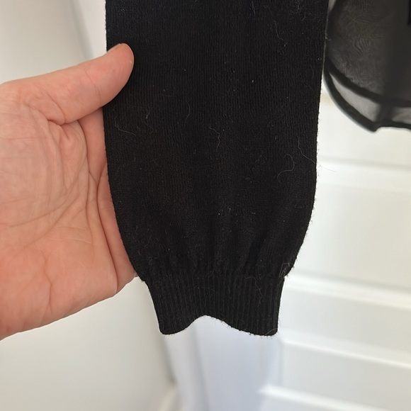 RUDSAK - Dionne long sleeve black sheer panel sweater size small neutral casual - Picture 6 of 10